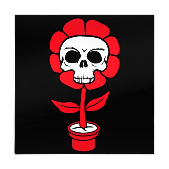 Evil Skull Flower Horror Halloween Skeleton Head Mahjong Mats