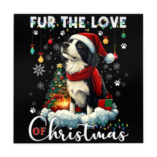 Border Collie Christmas Tree Decorations Dog Lover Mahjong Mats