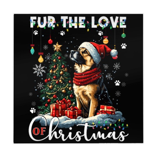 German Shepherd Christmas Tree Decorations Dog Mahjong Mats