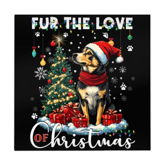 German Shepherd Christmas Tree Decorations Dog Mahjong Mats