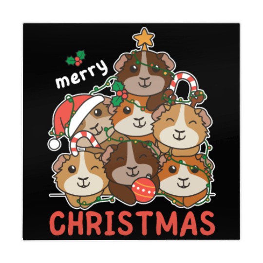 Guinea Pig Christmas Tree Merry Christmas Mahjong Mats