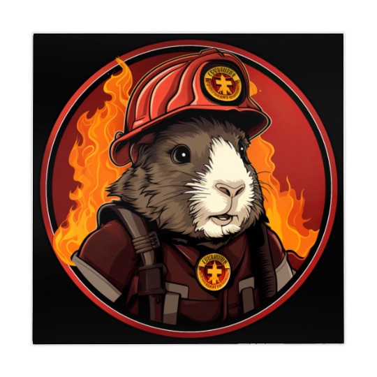Firefighter guinea pig Mahjong Mats
