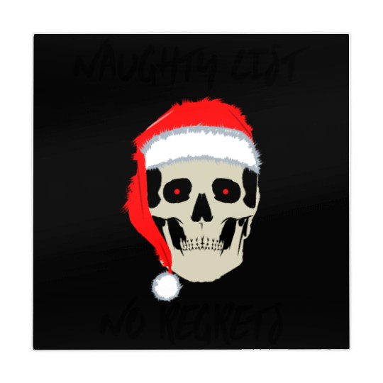 Naughty List No Regrets Santa Skull Mahjong Mats