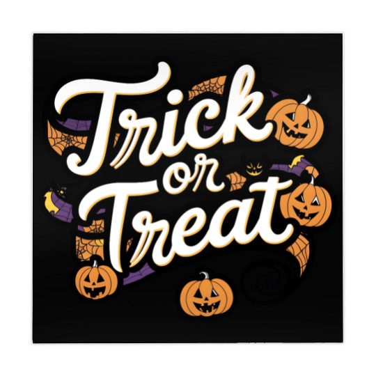 Whimsical Halloween Design Titled Trick or Treat Mahjong Mats