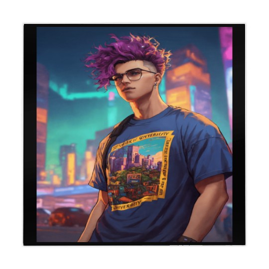 Edgy Cyberpunk Mahjong Mats with Neon Vibes"