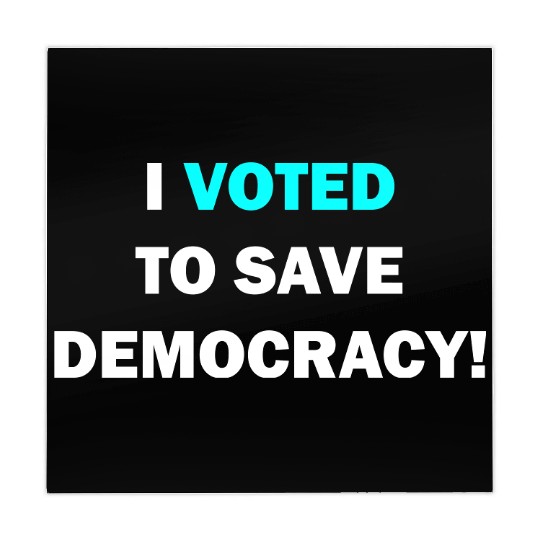 I voted to save democracy white Mahjong Mats