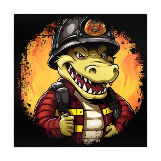 Fireman crocodile Mahjong Mats