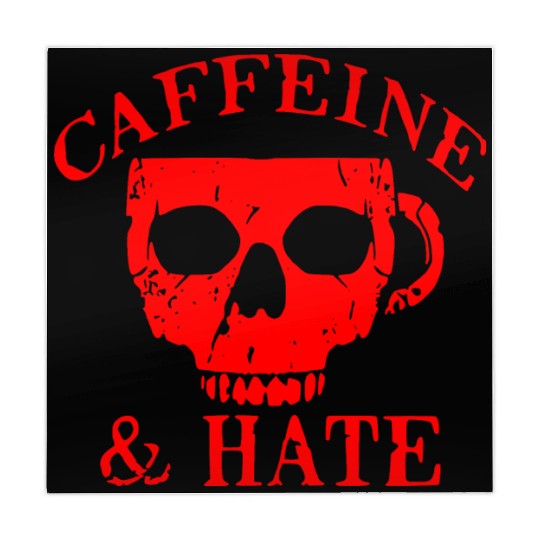 Caffeine And Hate Coffee Skull LIKE US ON FB # Mahjong Mats