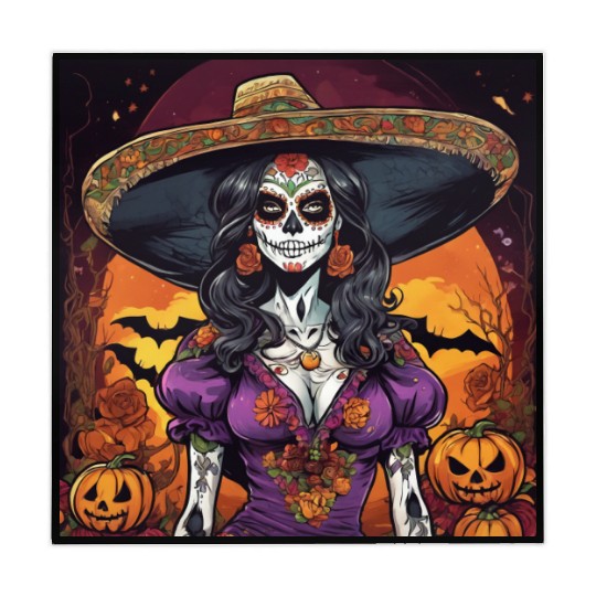 Elegant Halloween Catrina - Día de los Muertos Sty Mahjong Mats