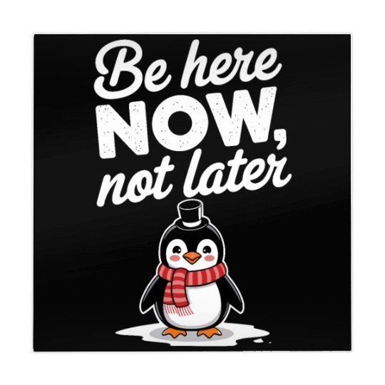 Be Here Now Mindfulness Penguin Message Mahjong Mats