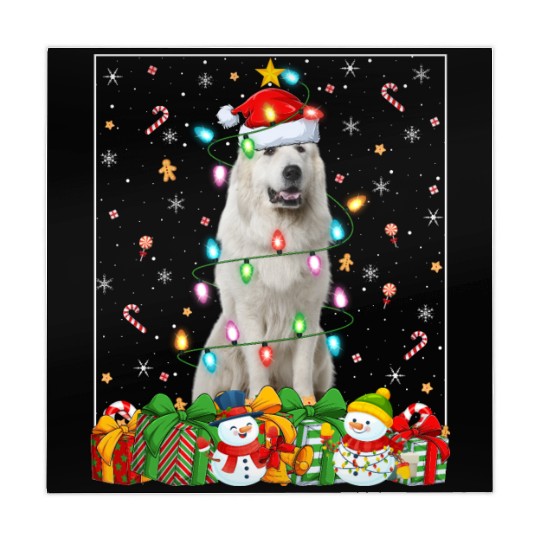 Great Pyrenees Dog Christmas Lights Mahjong Mats
