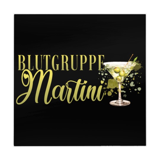 Blutgruppe Martini Cocktail Bartender Mahjong Mats