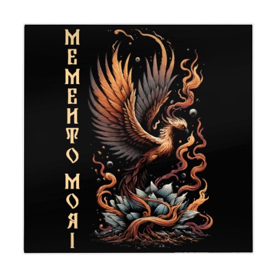 Memento Mori Phoenix Rebirth Fire Art Design Mahjong Mats