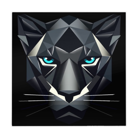 Geometric Black Panther - Power and Elegance Mahjong Mats