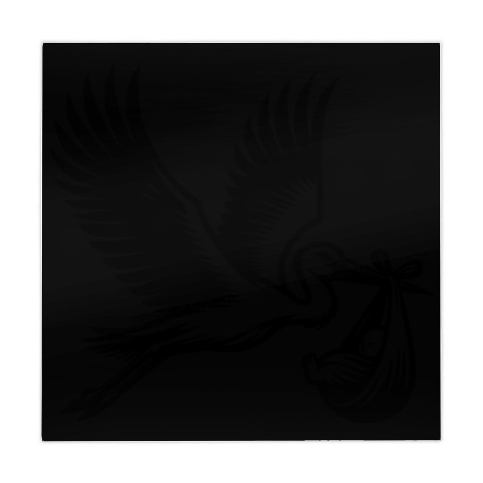 Stork Carrying Baby Silhouette Newborn Arrival Mahjong Mats