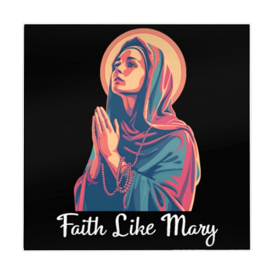 Virgin Mary Faith Like Mary Mahjong Mats