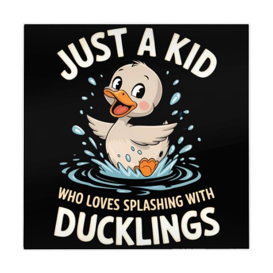 Just a Kid Who Loves Splashing with Ducklings Mahjong Mats