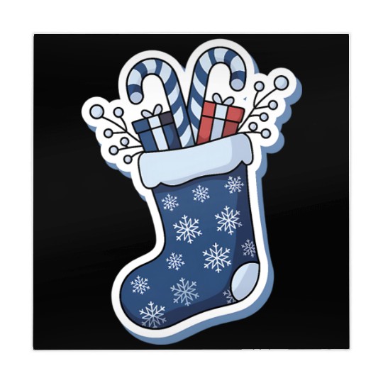 Christmas Stocking Candy Canes Blue And White Mahjong Mats