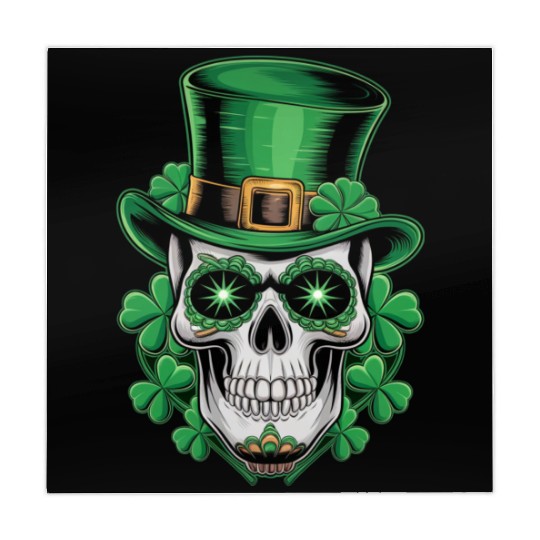 Sugar Skull St Patrick Day Lucky Shamrock Mahjong Mats