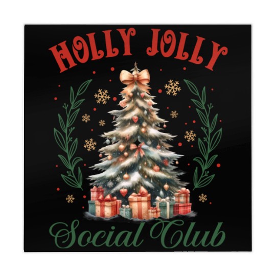 Holly Jolly Soociial Clubb Chrsitmas Mahjong Mats