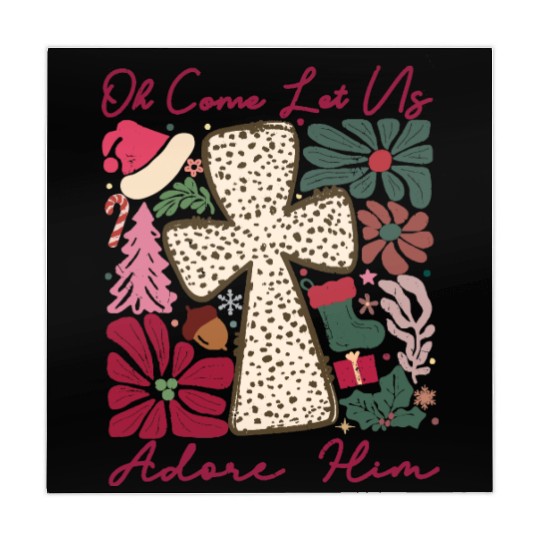 Oh Come Let Us Adore Him Funny Chrismas Jesus Mahjong Mats