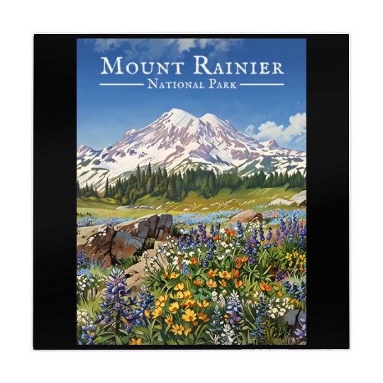 Mount Rainier Paradise Meadows Mahjong Mats
