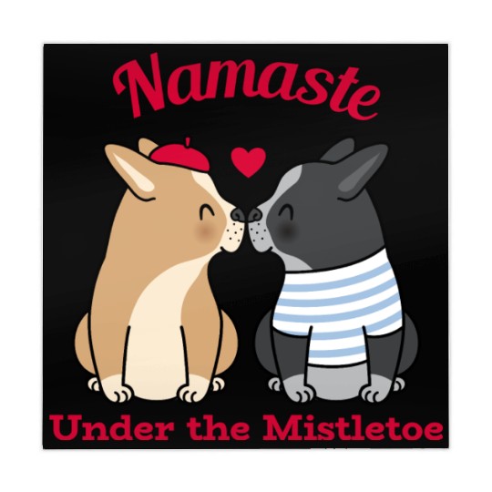 Namaste Under the Mistletoe Christmas Yoga Mahjong Mats