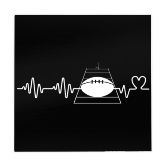 Rugby Player Heartbeat Funny Rugby Mahjong Mats