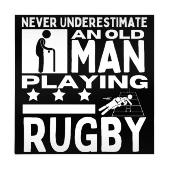 Rugby Never Underestimate An Old Man Playing Rugby Mahjong Mats