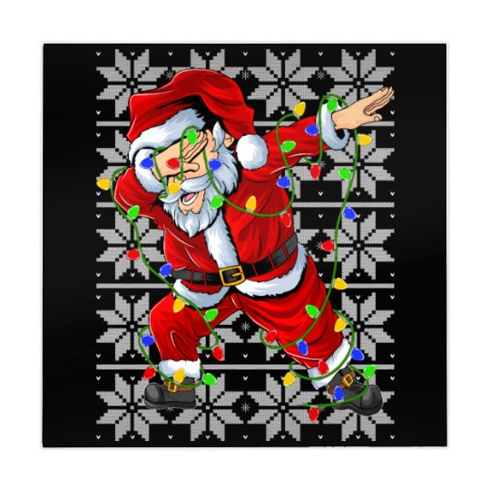 Dabbing Santa Christmas Lights Mahjong Mats
