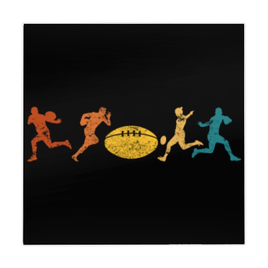Rugby Player Retro Vintage Funny Rugby Mahjong Mats