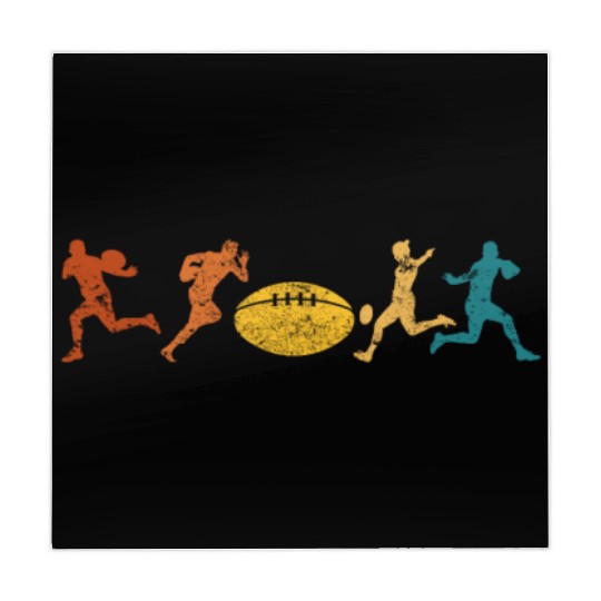Rugby Player Retro Vintage Funny Rugby Mahjong Mats