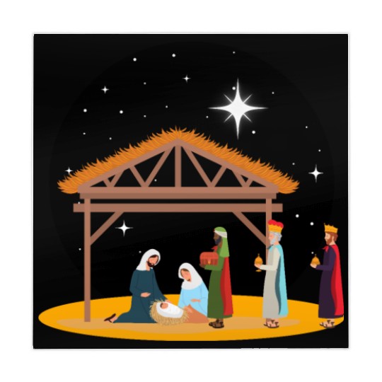 Christmas Holiday Manger Nativity Scene Mahjong Mats