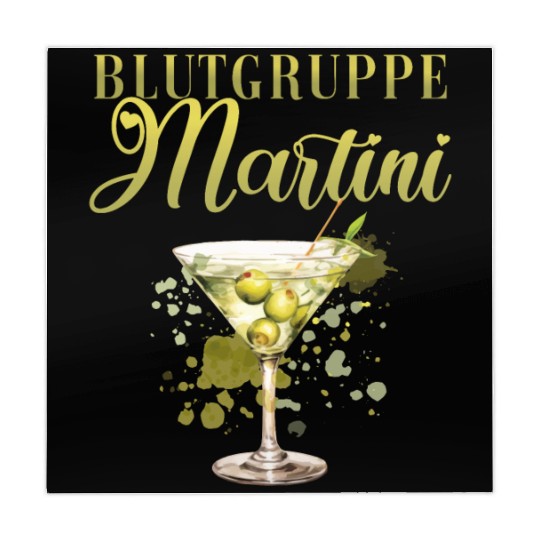Blutgruppe Martini Cocktail Bartender Mahjong Mats
