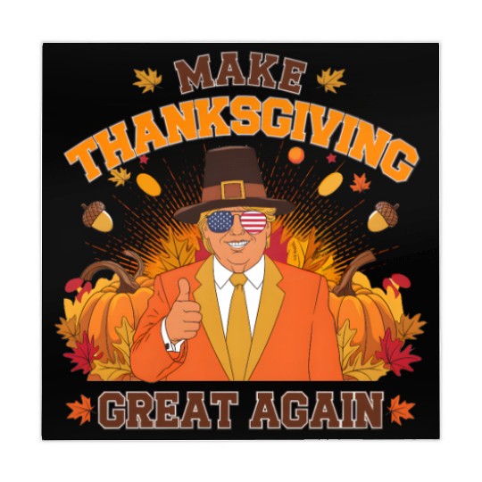 Make Thanksgiving Great Again Autumn Fall Leaves Mahjong Mats