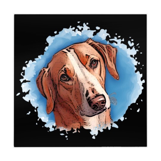 Dog SAVEBRACKE hunting dog - turquoise watercolor Mahjong Mats