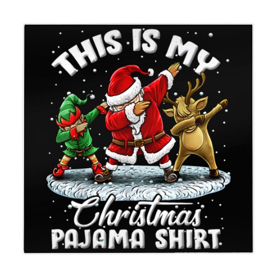 This Is My Christmas Pajama Dabbing Santa Elf Mahjong Mats