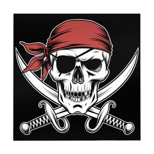 Pirate Skull Crossbones Red Bandana Jolly Roger Mahjong Mats