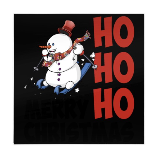 HoHoHo merry christmas, the skiing snowman Mahjong Mats