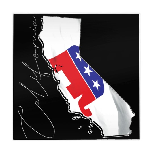 Republican Flag in California State Map CA Mahjong Mats