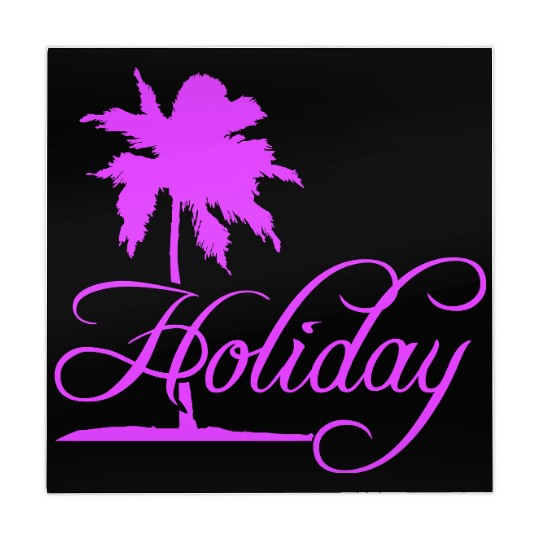 Holiday Palm Text Saying Vacation Relax Travel Fun Mahjong Mats