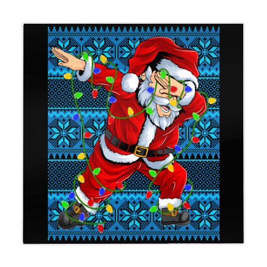 Dabbing Santa Christmas Tree Lights Mahjong Mats