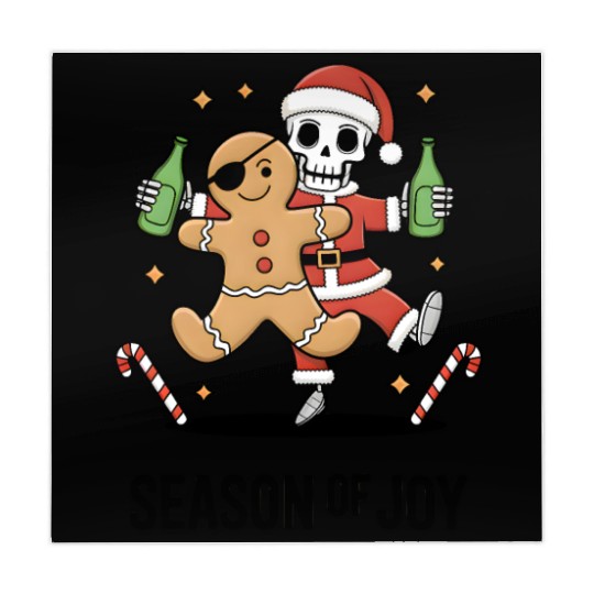 Season of joy: Gingerbread Pirate & Skeleton santa Mahjong Mats