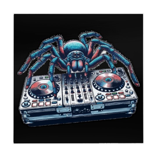 DJ Spider On The Controller-creative Design Mahjong Mats