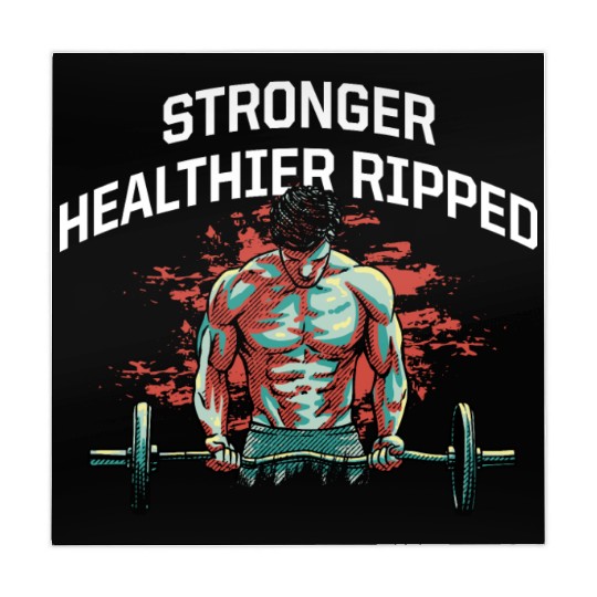 Stronger Healthier Ripped Funny Workout Humor Gym Mahjong Mats