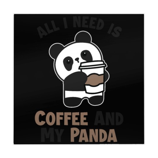 Coffee and my Panda Panda Bear Friend Lover Giant Mahjong Mats