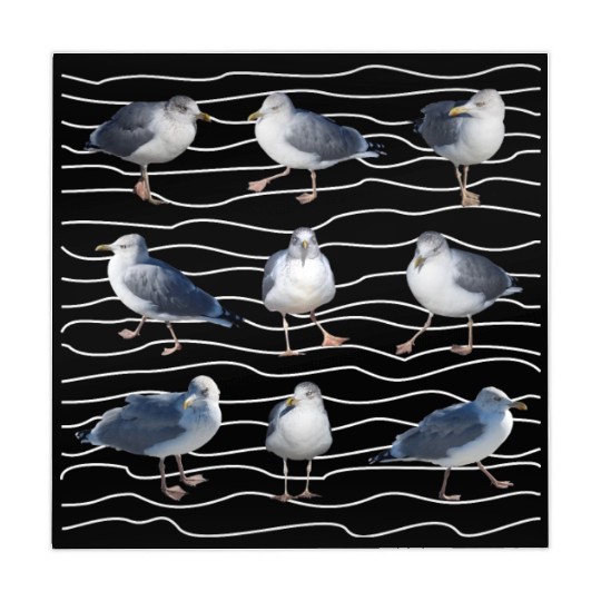 seagull sea ocean sailing coast Mahjong Mats