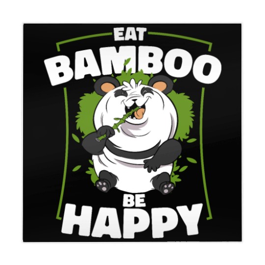 Eat Bamboo Be Happy Panda Bear Friend Lover Giant Mahjong Mats