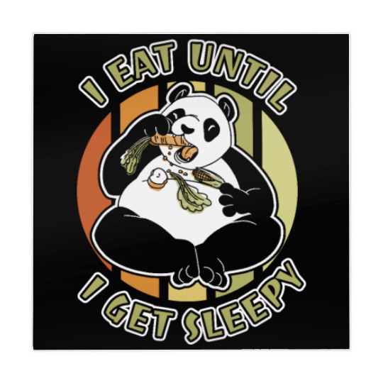 I Eat Until I Get Sleepy Panda Bear Friend Giant Mahjong Mats