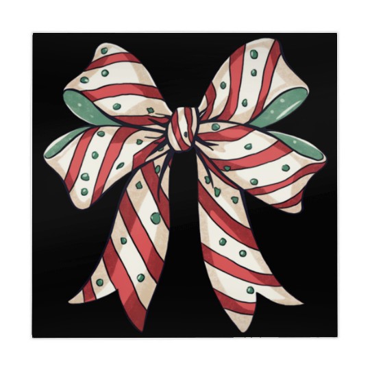 Christmas Coquette bow, Christmas Retro Mahjong Mats